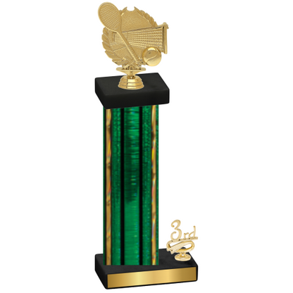 Accented Single Green Glacier Third Place Tennis Trophy