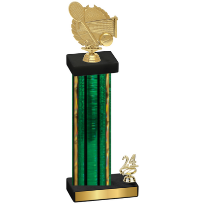 Accented Single Green Glacier Year Tennis Trophy