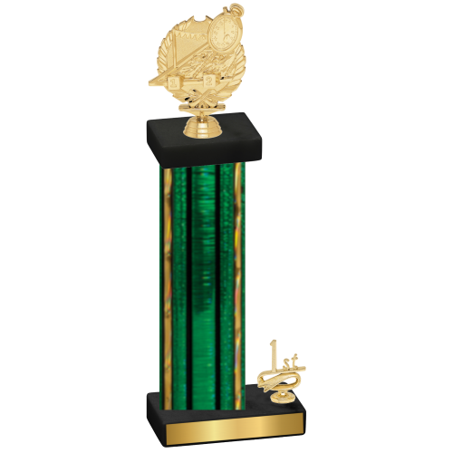 Accented Single Green Glacier First Place Swimming Trophy