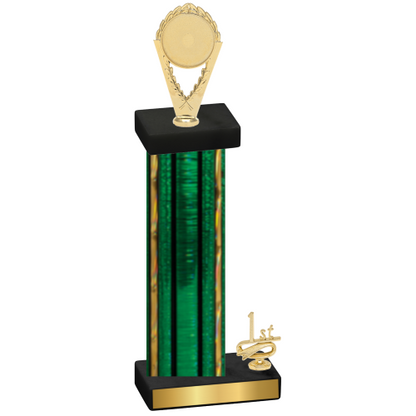 Accented Single Green Glacier First Place Insert Trophy