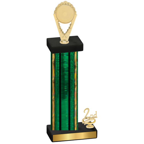 Accented Single Green Glacier Second Place Insert Trophy