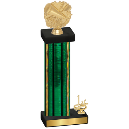 Accented Single Green Glacier First Place Cheerleading Trophy