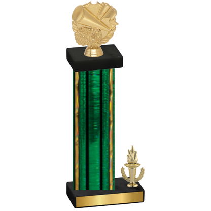 Accented Single Green Glacier Victory Cheerleading Trophy