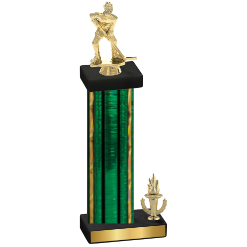 Accented Single Green Glacier Victory Hockey Trophy