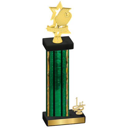 Accented Single Green Glacier First Place Pickleball Trophy