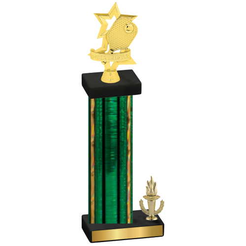 Accented Single Green Glacier Victory Pickleball Trophy