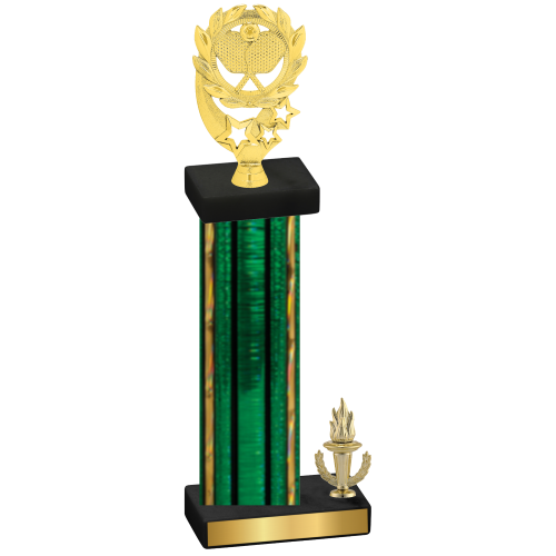 Accented Single Green Glacier Victory Pickleball Trophy