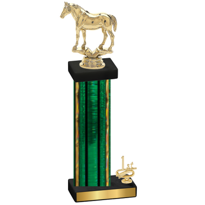 Accented Single Green Glacier First Place Horses Trophy