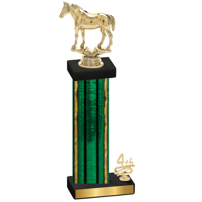 Accented Single Green Glacier Fourth Place Horses Trophy