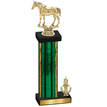 Accented Single Green Glacier Victory Horses Trophy