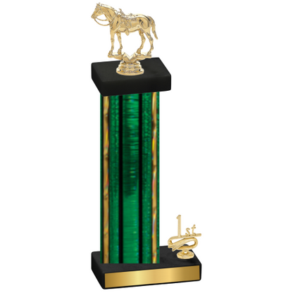 Accented Single Green Glacier First Place Horses Trophy