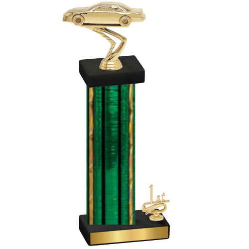 Accented Single Green Glacier First Place Cars Trophy