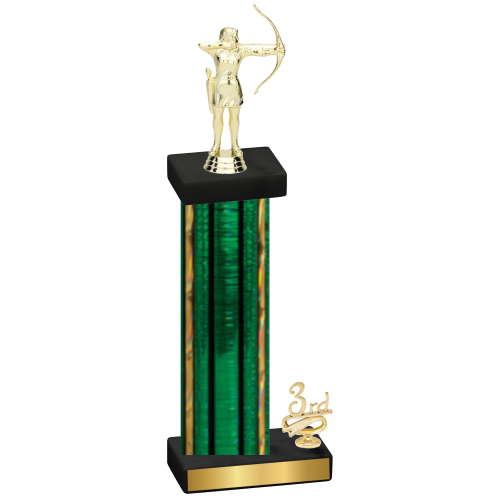 Accented Single Green Glacier Third Place Archery Trophy