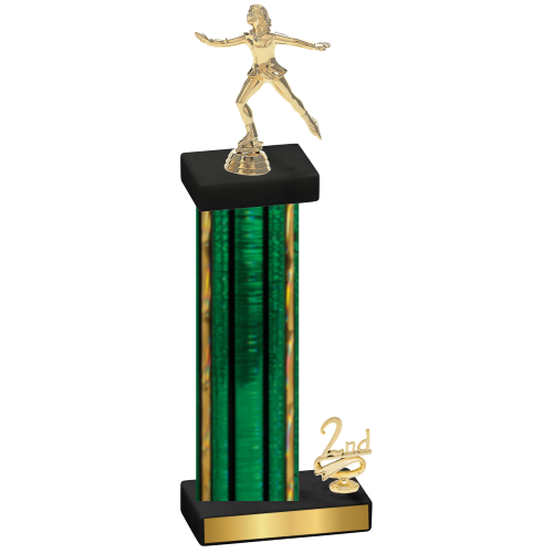 Accented Single Green Glacier Second Place Skater Trophy