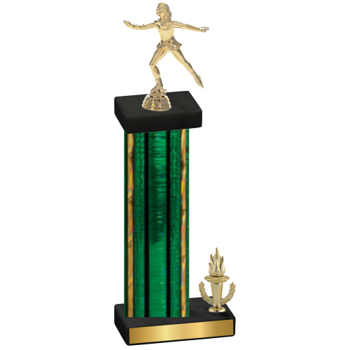 Accented Single Green Glacier Victory Skater Trophy