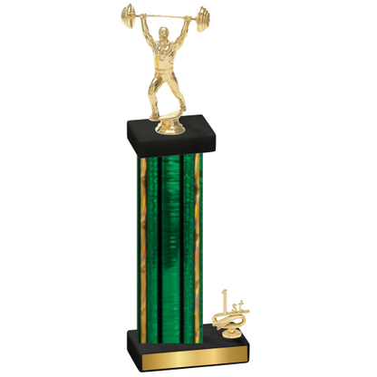 Accented Single Green Glacier First Place Weights Trophy