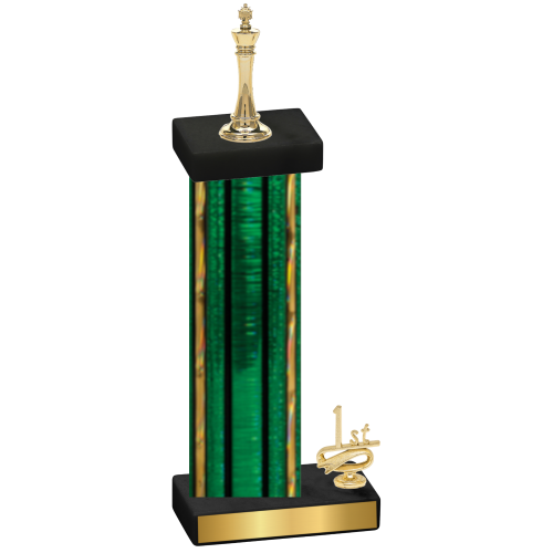 Accented Single Green Glacier First Place Chess Trophy