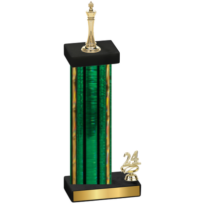 Accented Single Green Glacier Year Chess Trophy