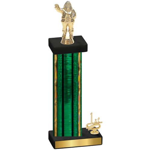 Accented Single Green Glacier First Place Holiday Trophy