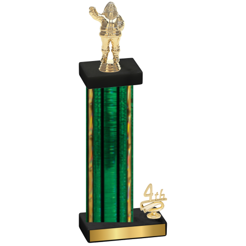 Accented Single Green Glacier Fourth Place Holiday Trophy