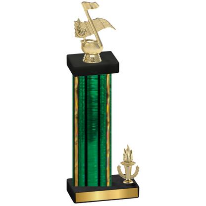 Accented Single Green Glacier Victory Music Trophy