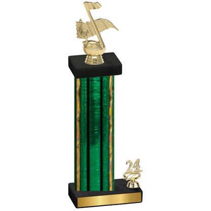 Accented Single Green Glacier Year Music Trophy