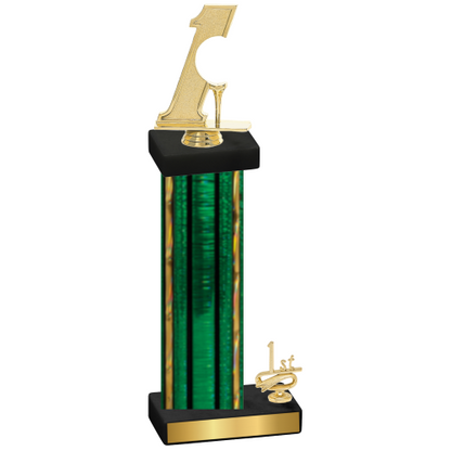 Accented Single Green Glacier First Place Golf Trophy