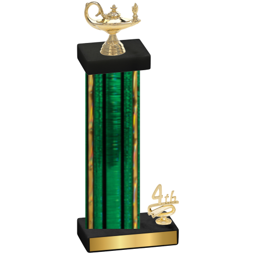 Accented Single Green Glacier Fourth Place Academics Trophy