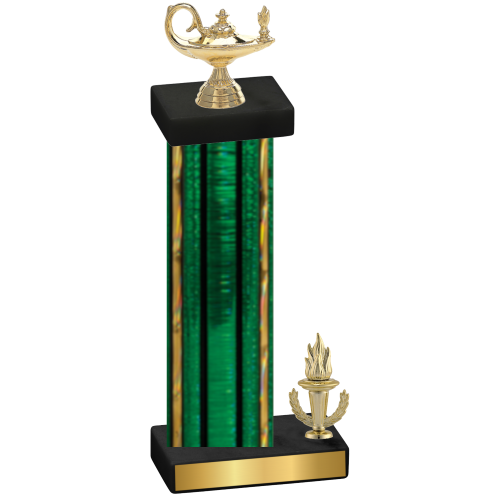 Accented Single Green Glacier Victory Academics Trophy