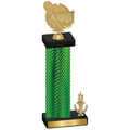Accented Single Green Carbon Fiber Victory Tennis Trophy