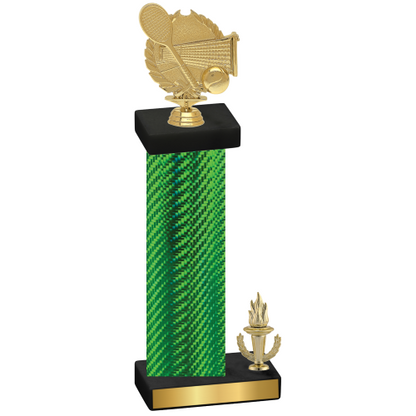 Accented Single Green Carbon Fiber Victory Tennis Trophy