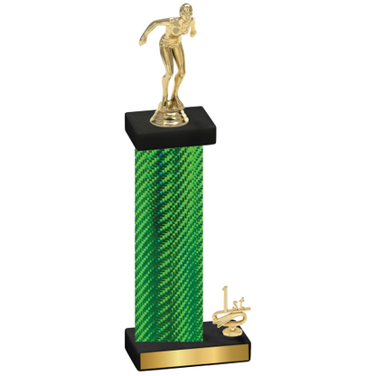 Accented Single Green Carbon Fiber First Place Tennis Trophy