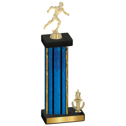 Accented Single Blue Glacier Victory Running Trophy