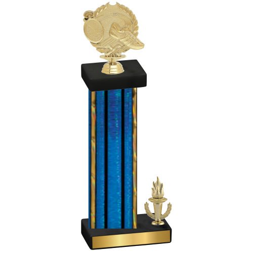 Accented Single Blue Glacier Victory Running Trophy