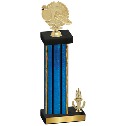 Accented Single Blue Glacier Victory Running Trophy