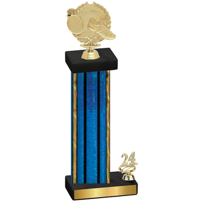 Accented Single Blue Glacier Year Running Trophy