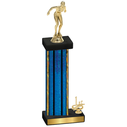 Accented Single Blue Glacier First Place Tennis Trophy