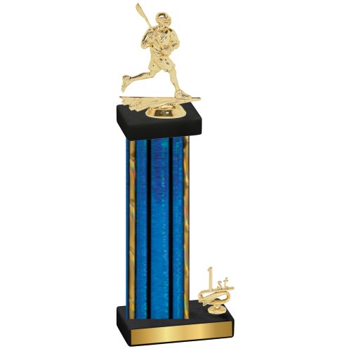 Accented Single Blue Glacier First Place Lacrosse Trophy