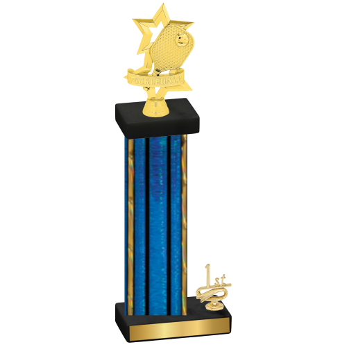 Accented Single Blue Glacier First Place Pickleball Trophy