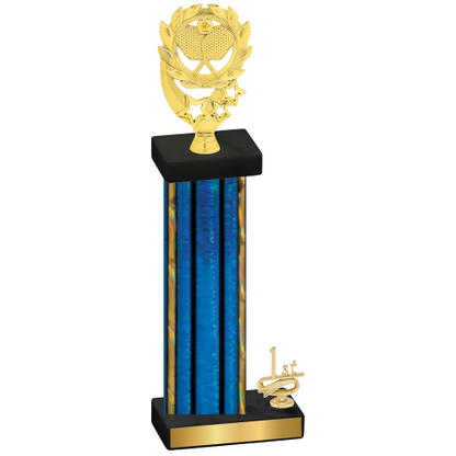 Accented Single Blue Glacier First Place Pickleball Trophy