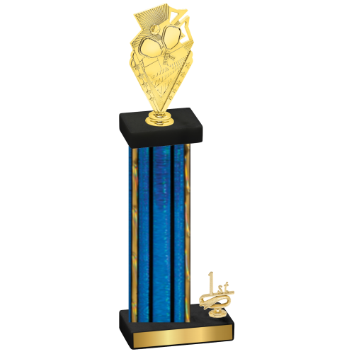 Accented Single Blue Glacier First Place Pickleball Trophy