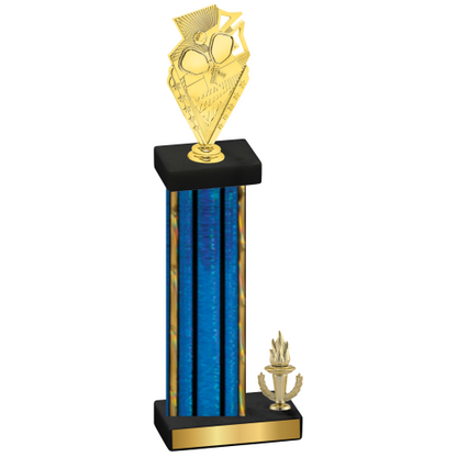 Accented Single Blue Glacier Victory Pickleball Trophy