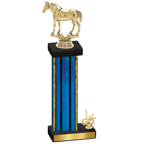 Accented Single Blue Glacier First Place Horses Trophy