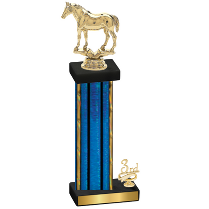 Accented Single Blue Glacier Third Place Horses Trophy