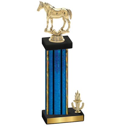 Accented Single Blue Glacier Victory Horses Trophy