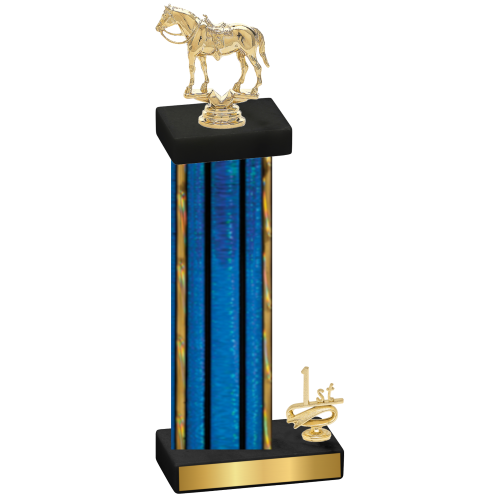 Accented Single Blue Glacier First Place Horses Trophy