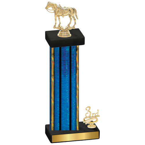 Accented Single Blue Glacier Third Place Horses Trophy