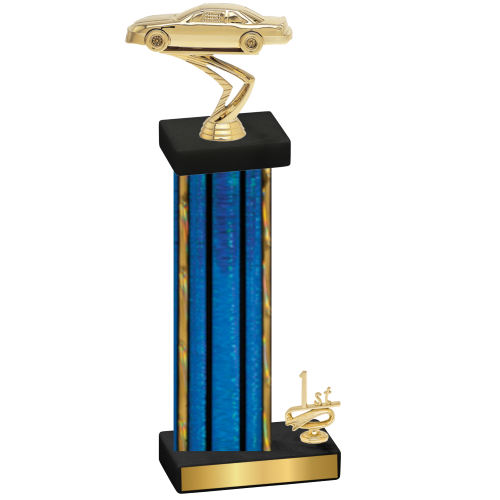 Accented Single Blue Glacier First Place Cars Trophy