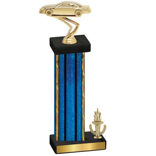 Accented Single Blue Glacier Victory Cars Trophy