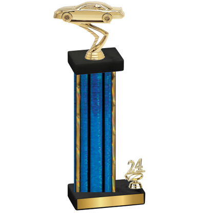 Accented Single Blue Glacier Year Cars Trophy